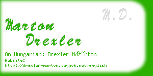 marton drexler business card
